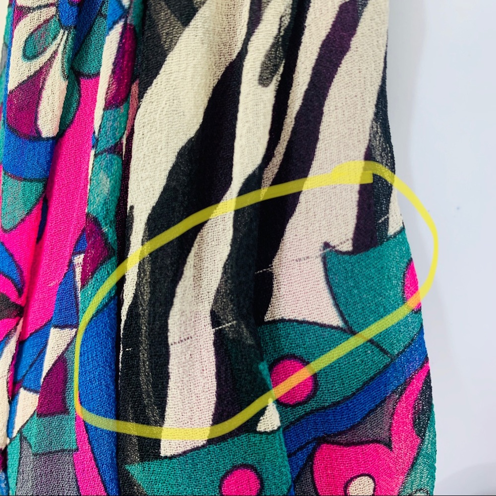 Tibi Multi-Color Silk Sleeveless Dress Size 0 - Picture 14 of 15